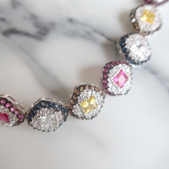 Sterling silver multi color bracelet - Picture 3 of 3